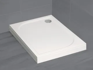 Paros D szögletes zuhanytálca előlappal 100x90 fehér, ajándék szifonnal