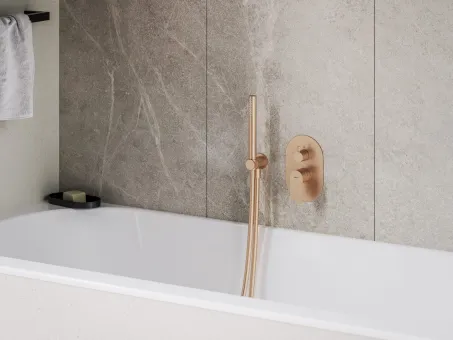 Eleganta falba süllyesztett csaptelep, kétutas, belső egység nélkül EL 065.60RGB.O2.RB07E, Rose Gold Brushed