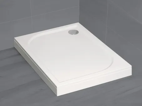 Paros D szögletes zuhanytálca előlappal 120x90 fehér, ajándék szifonnal