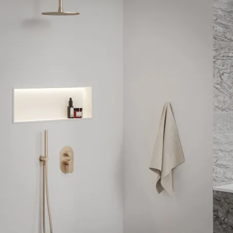 Eleganta falba süllyesztett csaptelep, kétutas, belső egység nélkül EL 065.60RGB.O2.RB07E, Rose Gold Brushed