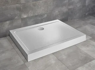Doros Stone D szögletes fehér zuhanytálca előlappal 100x80 fehér