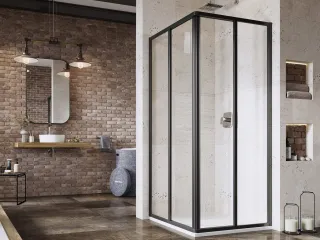 Supernova SRV2-100 195 S zuhanykabin fekete+transparent