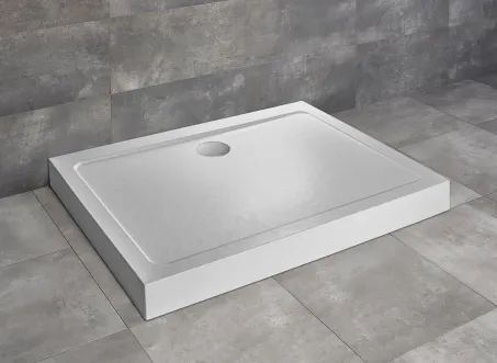 Doros Stone D szögletes fehér zuhanytálca előlappal 100x90 fehér