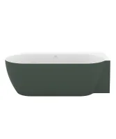 Freedom Corner II Tec 175x86 jobb, akrilkád, Grey Green/fehér, fehér/fekete/króm lefolyó