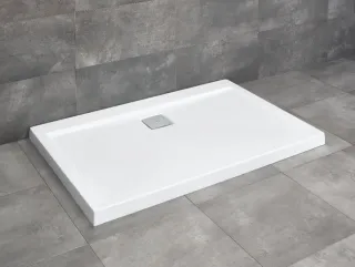 Argos D szögletes lapos zuhanytálca 90x80 fehér, ajándék szifonnal