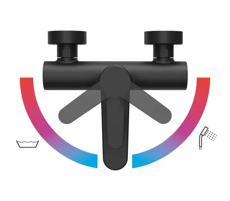 Puri kádcsaptelep 150 mm PU 022.20BL, fekete