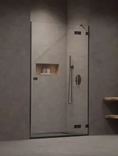 Essenza Pro 8 Brushed GunMetal DWJ szálcsiszolt fegyvermetál zuhanyajtó 100 átlátszó jobbos