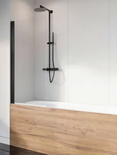 Nes 8 Black PNJ I fekete kádparaván 100 átlátszó balos