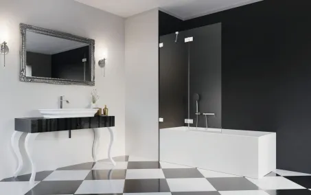 Essenza Pro White PND II fehér kádparaván 100 átlátszó