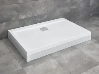 Argos D szögletes zuhanytálca lábbal 90x80 fehér, ajándék szifonnal