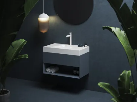 SD Lite 80 fürdőszobai szekrény mosdó alá Deepsea Blue