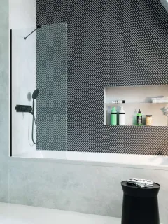 Modo New Black PNJ II fekete kádparaván 60 átlátszó