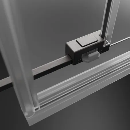 Idea Brushed Nickel KDJ szögletes szálcsiszolt króm zuhanykabin 100x90 átlátszó jobbos