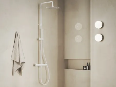 Espirit termosztátos zuhanyoszlop szettel ES 091.10WV, White Velvet