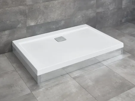 Argos D szögletes zuhanytálca lábbal 140x90 fehér, ajándék szifonnal