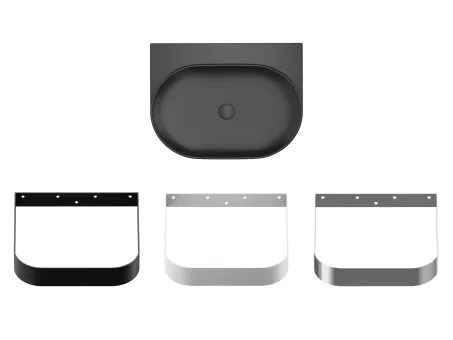 Yard 60 kerámiamosdó matt fekete, túlfolyó furat nélkül