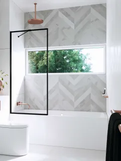 Modo New Black PNJ II Frame fekete kádparaván 70 átlátszó