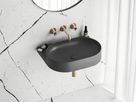 Yard 60 kerámiamosdó antracit, túlfolyó furat nélkül