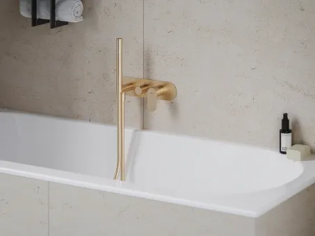 Eleganta falba süllyesztett csaptelep szettel, kétutas, belső egység nélkül EL 065.60RGB.O2.RB07D.+S, Rose Gold Brushed