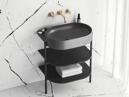 Yard 60 kerámiamosdó antracit, túlfolyó furat nélkül