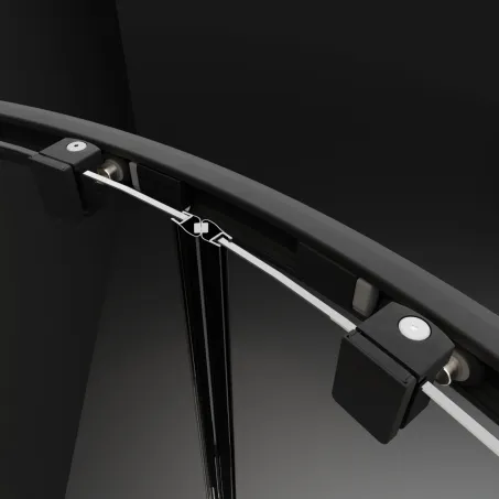 Premium Pro Black KDD szögletes fekete zuhanykabin 80x80 átlátszó