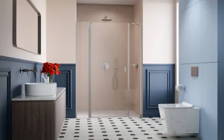 Nes Brushed Nickel DWJS szálcsiszolt króm zuhanyajtó 140 átlátszó jobbos