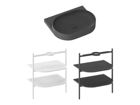 Yard 60 kerámiamosdó antracit, túlfolyó furat nélkül