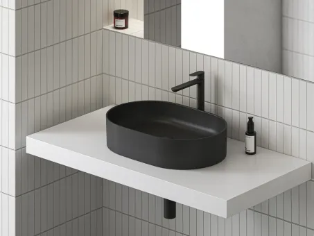 Ceramic Slim O 55 kerámiamosdó matt fekete