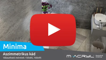 Minima aszimmetrikus akril kád 160x95 jobbos