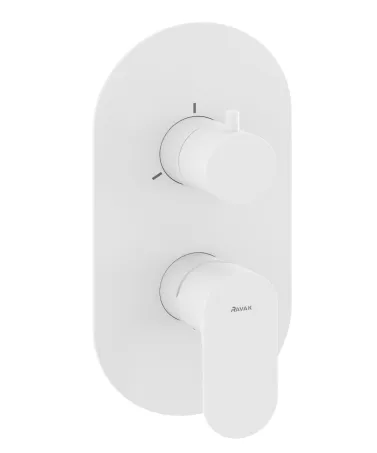 Eleganta falba süllyesztett csaptelep, háromutas, belső egység nélkülEL 068.10WV.O3.RB07F, White Velvet