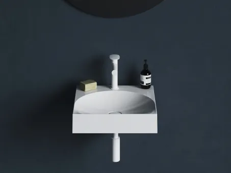 Lite 45 mosdó fehér, túlfolyó nélkül, csaptelep furattal