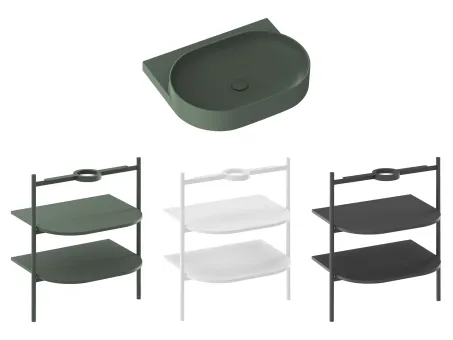 Yard 60 kerámiamosdó Grey Green, túlfolyó furat nélkül