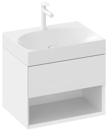 Lite 60 mosdó fehér, túlfolyó nélkül, csaptelep furattal