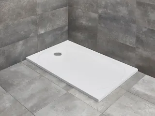 Zantos F szögletes lapos zuhanytálca 100x80 fehér, ajándék szifonnal