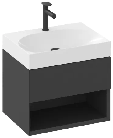 Lite 60 mosdó fehér, túlfolyó nélkül, csaptelep furattal