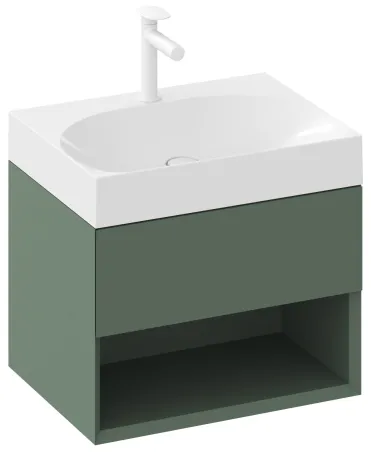 Lite 60 mosdó fehér, túlfolyó nélkül, csaptelep furattal