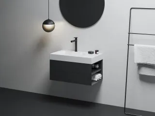 SD Lite 80 J fürdőszobai szekrény mosdó alá matt fekete