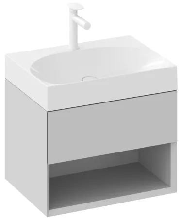 Lite 60 mosdó fehér, túlfolyó nélkül, csaptelep furattal