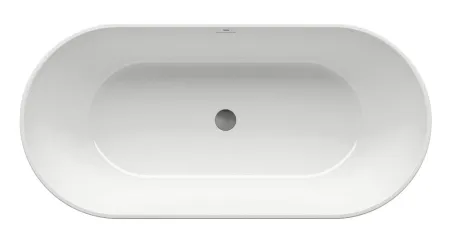 Freedom O 169x80, akrilkád, fehér szabadonálló, fehér/fekete/króm lefolyó