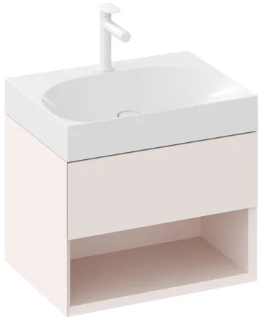 Lite 60 mosdó fehér, túlfolyó nélkül, csaptelep furattal