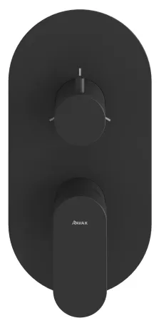 Eleganta falba süllyesztett csaptelep, háromutas, belső egység nélkül EL 068.20BLM.O3.RB07F, Black Matt