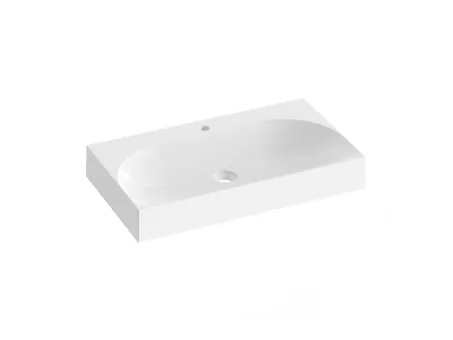 Lite 80 mosdó fehér, túlfolyó nélkül, csaptelep furattal