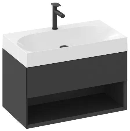 Lite 80 mosdó fehér, túlfolyó nélkül, csaptelep furattal