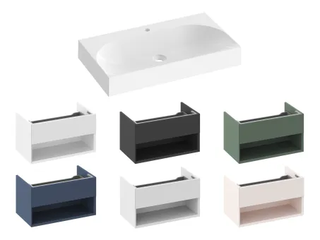 Lite 80 mosdó fehér, túlfolyó nélkül, csaptelep furattal