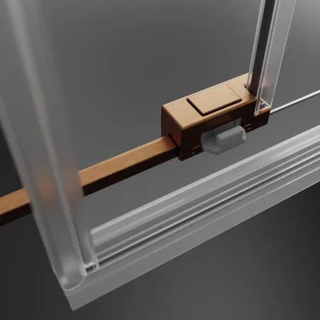 Idea Brushed Copper KDJ szögletes szálcsiszolt réz zuhanykabin 110x120 átlátszó balos