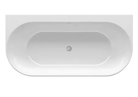 Freedom Wall 166x80 akrilkád, fekete/fehér, fekete/fehér/króm lefolyó