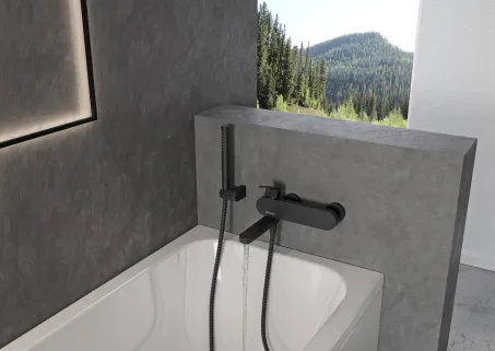 Chrome kádcsaptelep szett nélkül CR 022.20BL, fekete