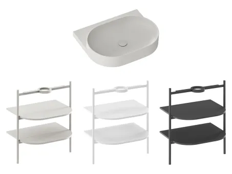 Yard 60 kerámiamosdó Smoke Grey, túlfolyó furat nélkül