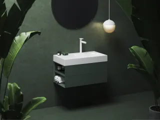 SD Lite 80 B fürdőszobai szekrény mosdó alá Grey Green