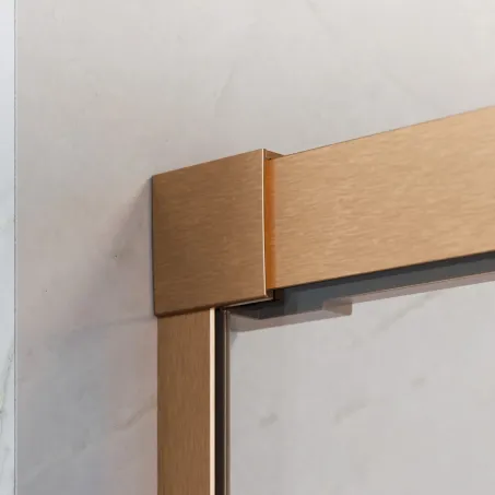 Idea Brushed Copper KDJ szögletes szálcsiszolt réz zuhanykabin 110x120 átlátszó balos